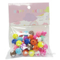 Plastic big acrylic bead design accessories with heart